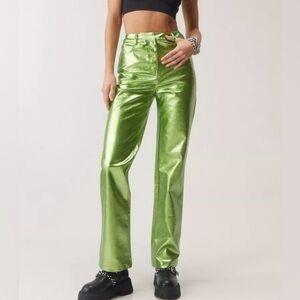 Faux leather pants